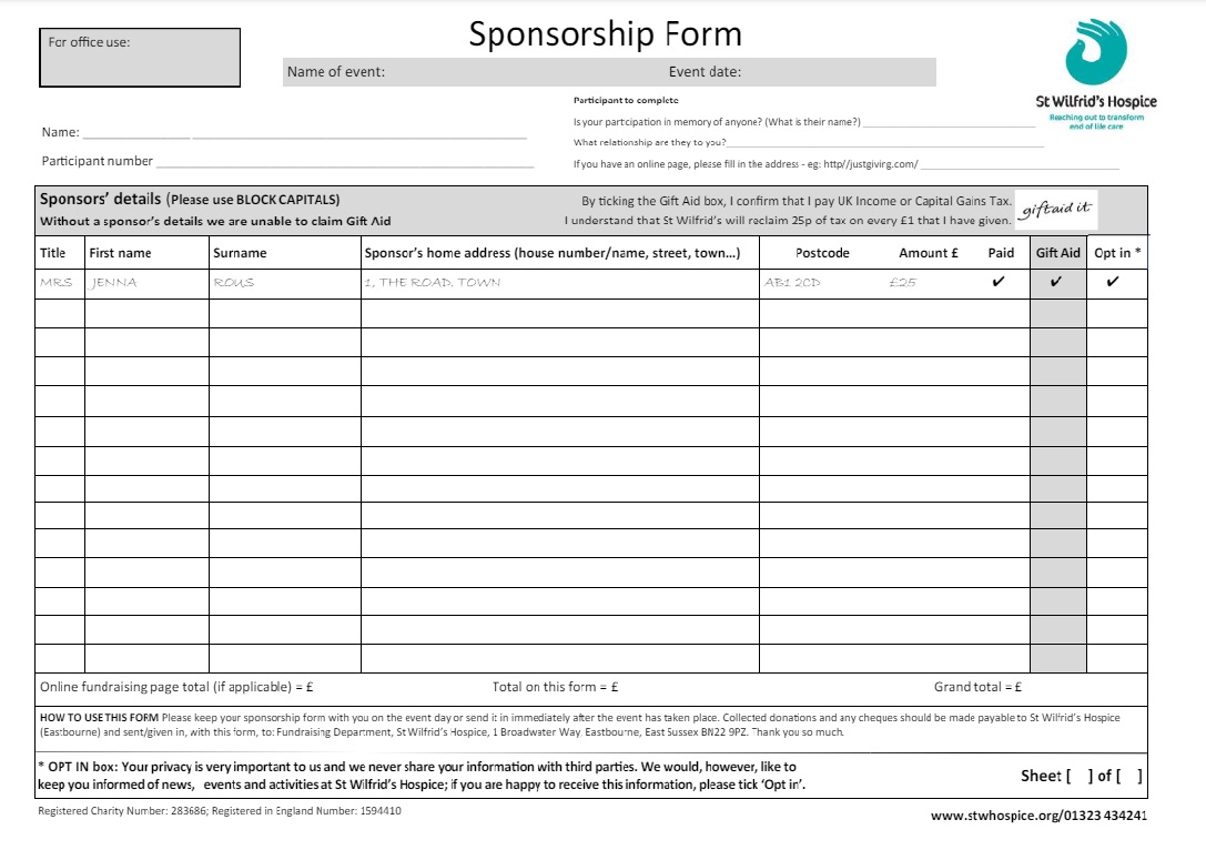 Sponsorship Form